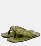 The Attico Indie bandana printed thong sandals