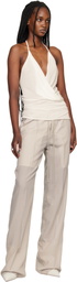 Rick Owens Off-White Temple Dietrich Drawstring Lounge Pants