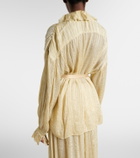 Xu Zhi Pleated silk-blend blouse