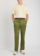 Malbon Habana Patterned Cotton-blend Polo Shirt Cream