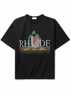 Rhude - Logo-Print Cotton-Jersey T-Shirt - Black