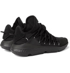 Y-3 - Kusari Leather and Suede-Trimmed Neoprene Sneakers - Men - Black