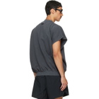 Fear of God ESSENTIALS Gray Relaxed Fleece Cutoff Sweatshirt