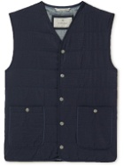 Canali - Quilted Padded Ripstop Gilet - Blue