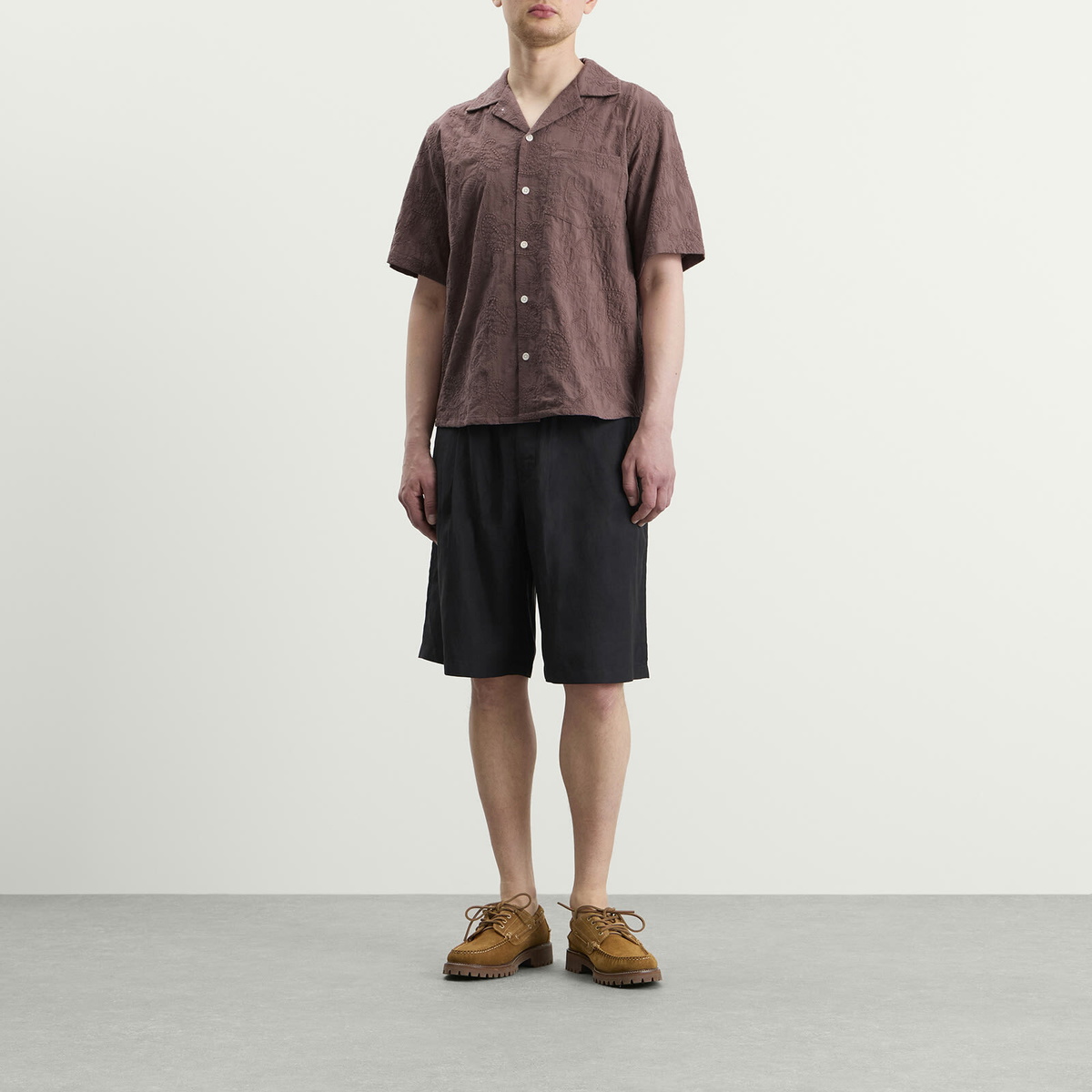 Corridor Men's Paisley Embroidery SS in Purple