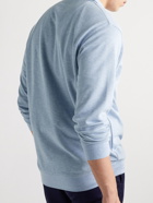 Peter Millar - Crown Mélange Stretch Cotton and Modal-Blend Half-Zip Sweatshirt - Blue