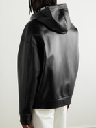 Valentino Garavani - Leather Hooded Jacket - Black