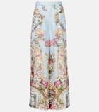 Camilla Tiled In Time floral wide-leg pants