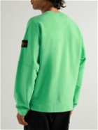 Stone Island - Logo-Appliquéd Cotton-Jersey Sweatshirt - Green