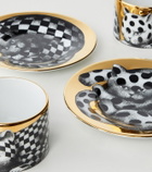 Fornasetti High Fidelity set of 2 porcelain teacups