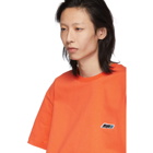 MSGM Orange Logo Patch T-Shirt