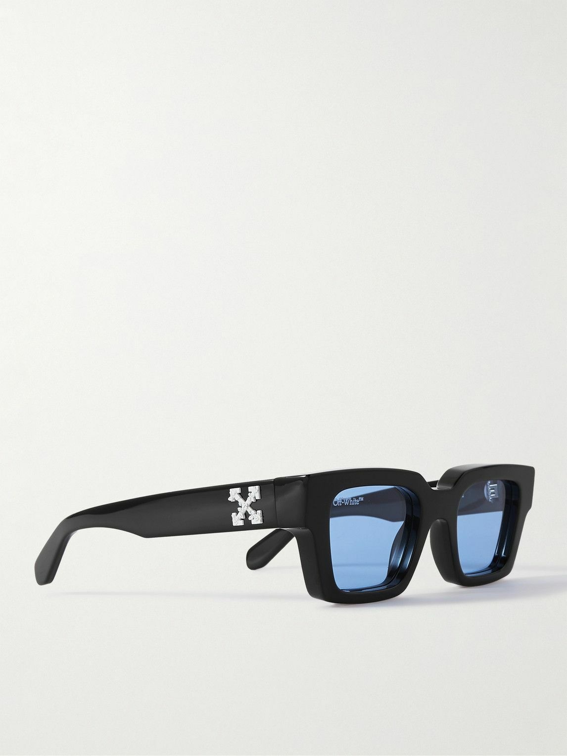 OFF-WHITE Virgil Square Frame Sunglasses Black/Blue