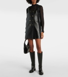 Gucci Horsebit GG embossed leather knee-high boots