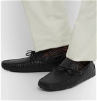 Tod's - Gommino Croc-Effect Leather Driving Shoes - Black