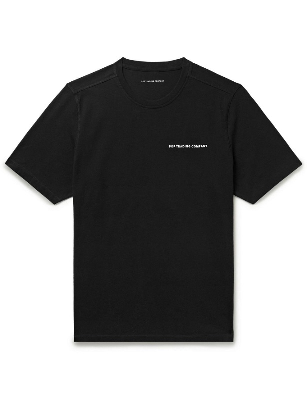 Photo: POP TRADING COMPANY - Logo-Print Cotton-Jersey T-Shirt - Black