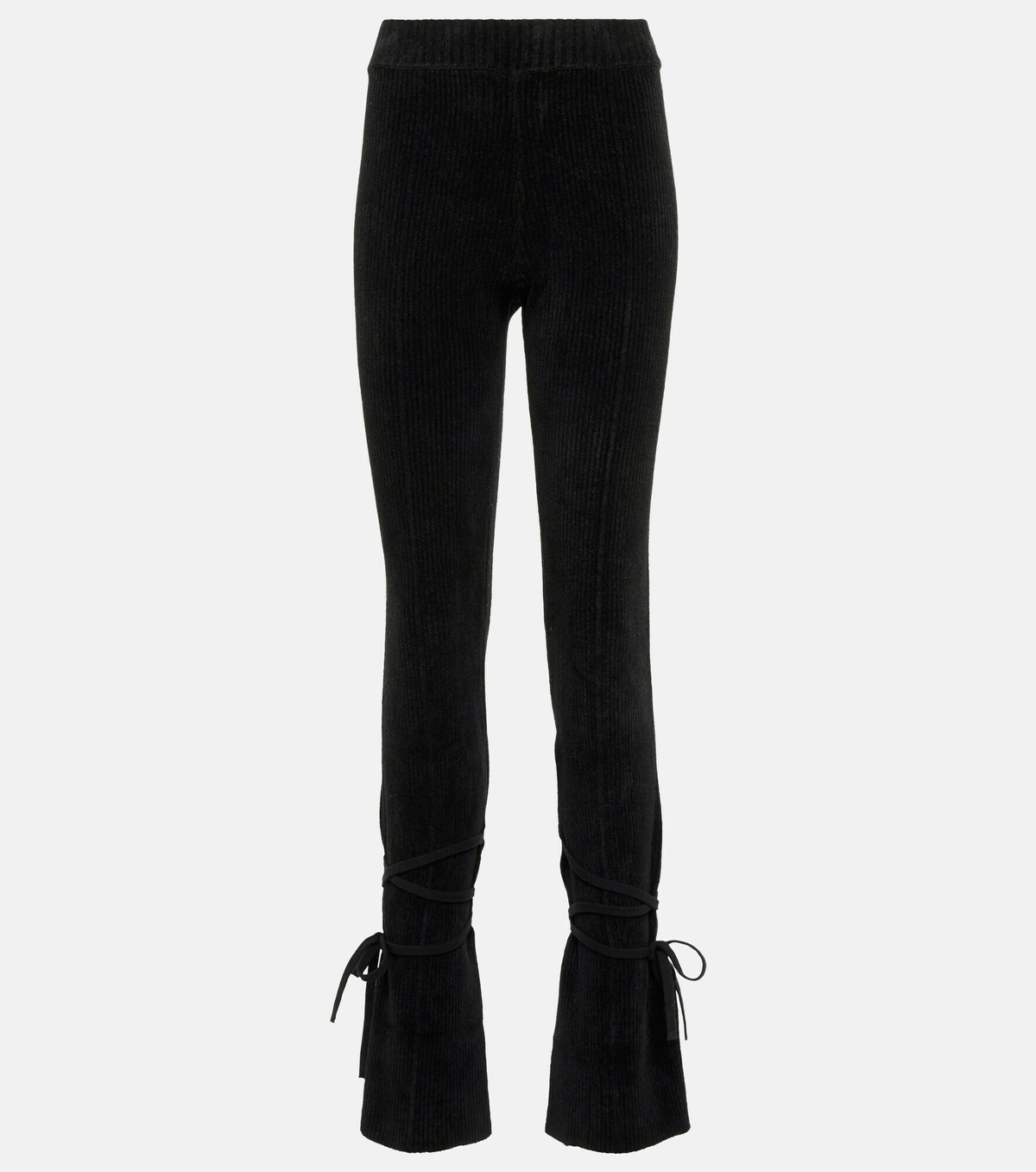 Jacquemus - Chenille ribbed-knit flared pants
