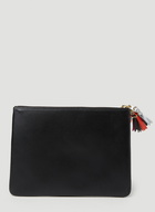 Logo Zipper Pull Wallet in Black