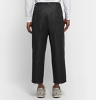 Comme des Garçons HOMME - Cropped Garment-Dyed Cotton and Nylon-Blend Twill Trousers - Black