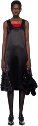 Black Comme des Garçons Black Taffeta Frill Midi Dress