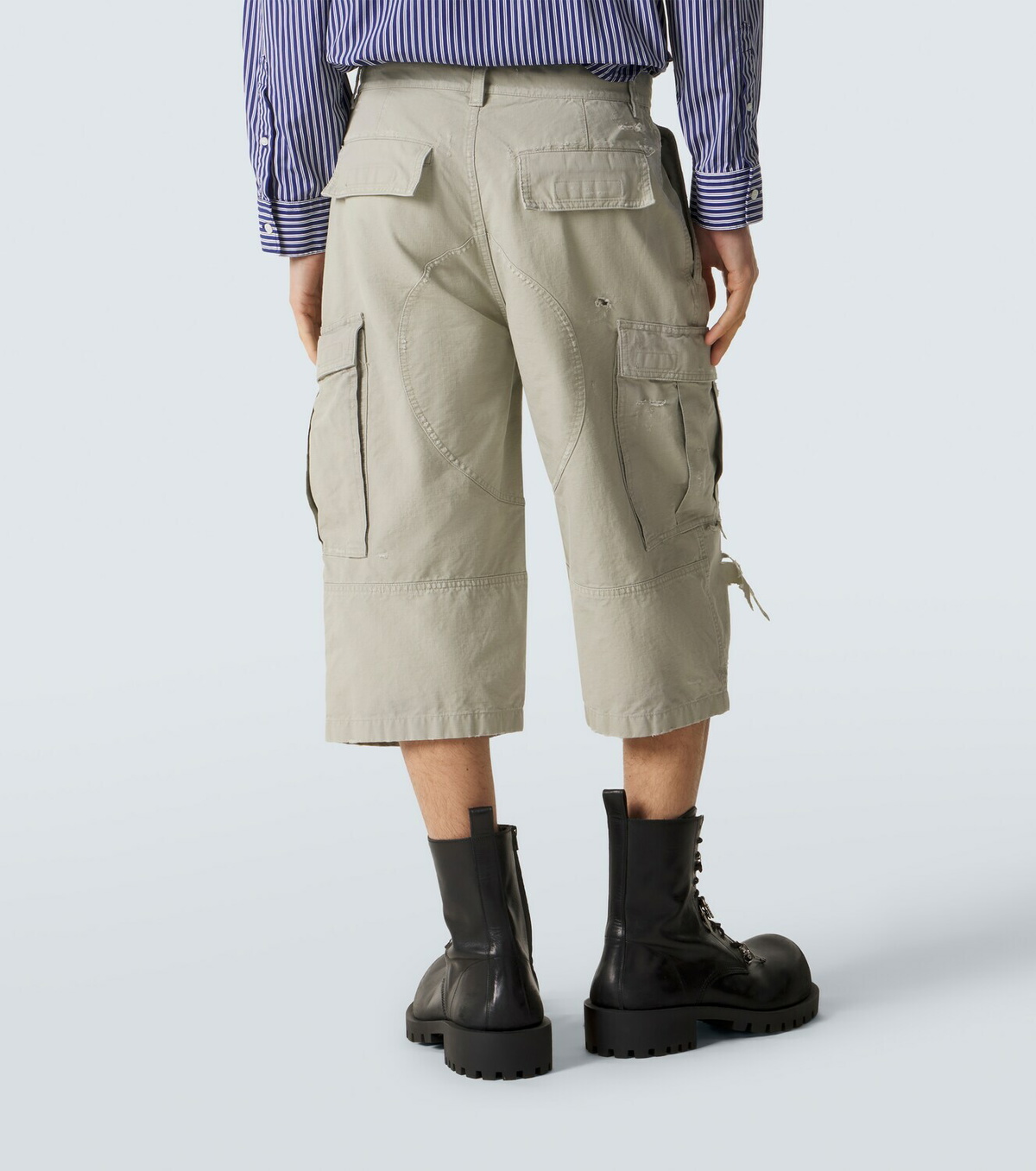 Balenciaga Cropped cotton cargo pants