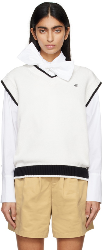 Photo: KIMHĒKIM White V-Neck Vest