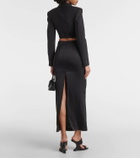 Dion Lee Pocket Column mid-rise satin maxi skirt