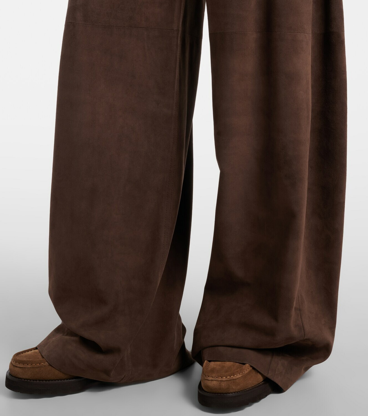 Brunello Cucinelli Suede wide-leg pants