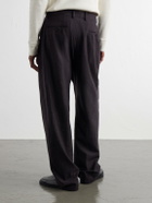 Kaptain Sunshine - Straight-Leg Pleated Wool Trousers - Brown