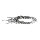 Emanuele Bicocchi Silver Braided Cross Bracelet