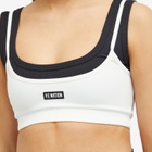 P.E Nation Women's Podium Double Layer Bralette Top in Optic White