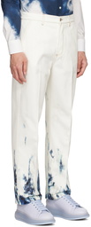 Alexander McQueen White Blue Sky Jeans