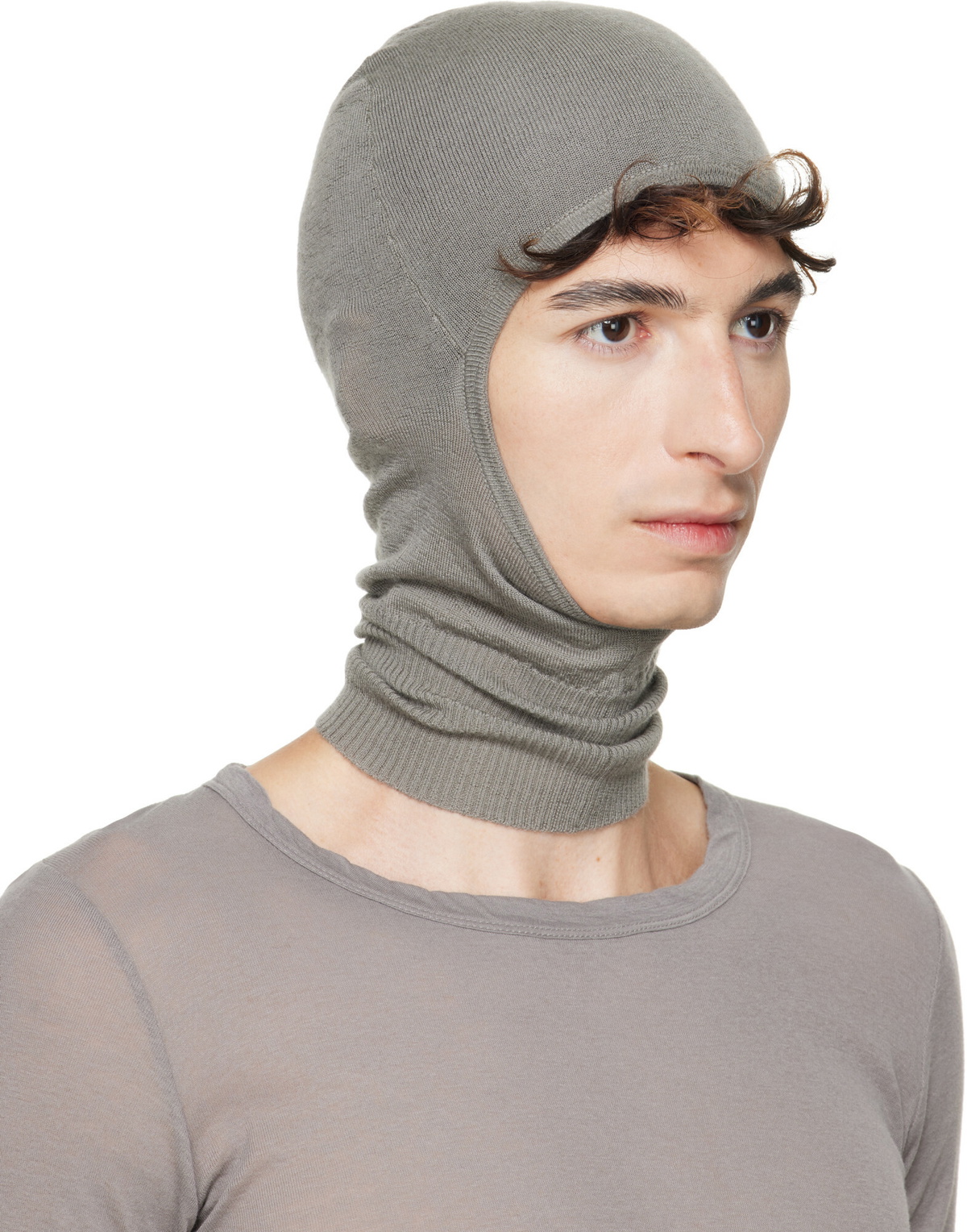Rick Owens Taupe Tower Skull Balaclava