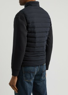 Emporio Armani Logo Quilted Matte Shell Gilet Navy