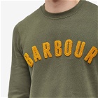 Barbour Men's Essential Prep Logo Crew Sweat in Olive
