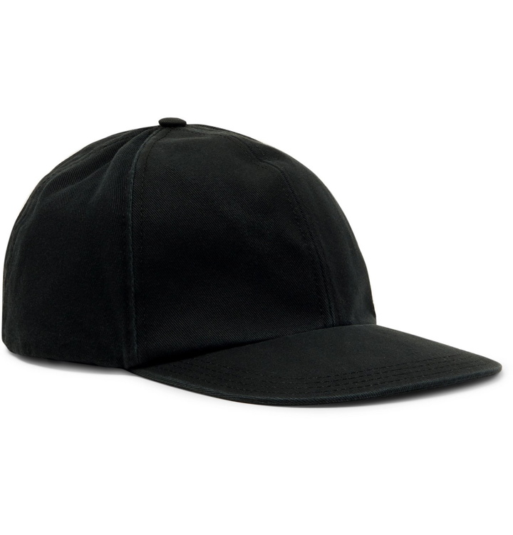 Photo: Off-White - Industrial Logo-Embroidered Printed Cotton-Twill Baseball Cap - Black