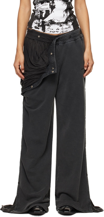 Photo: Y/Project Gray Snap Insert Sweatpants