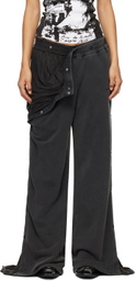 Y/Project Gray Snap Insert Sweatpants