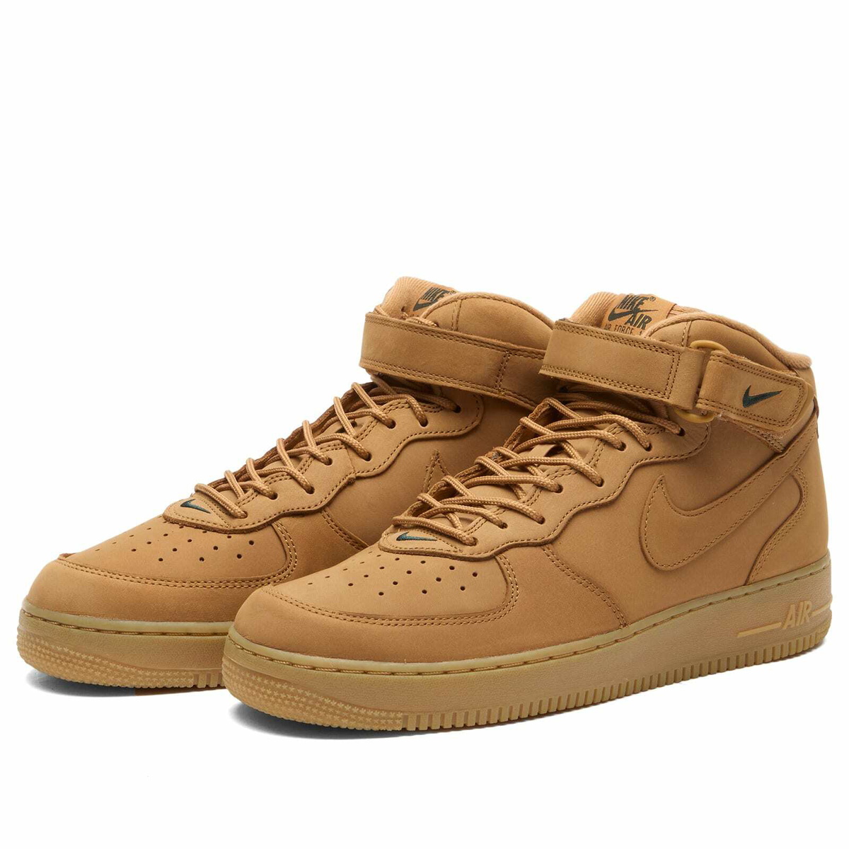 Nike Air Force 1 Mid Sneaker 'Wheat' Sneaker in Flax/Outdoor Green
