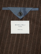 Boglioli - Pinstriped Virgin Wool-Flannel Suit Jacket - Brown