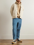 Folk - Signal Straight-Leg Pleated Cotton-Corduroy Trousers - Blue