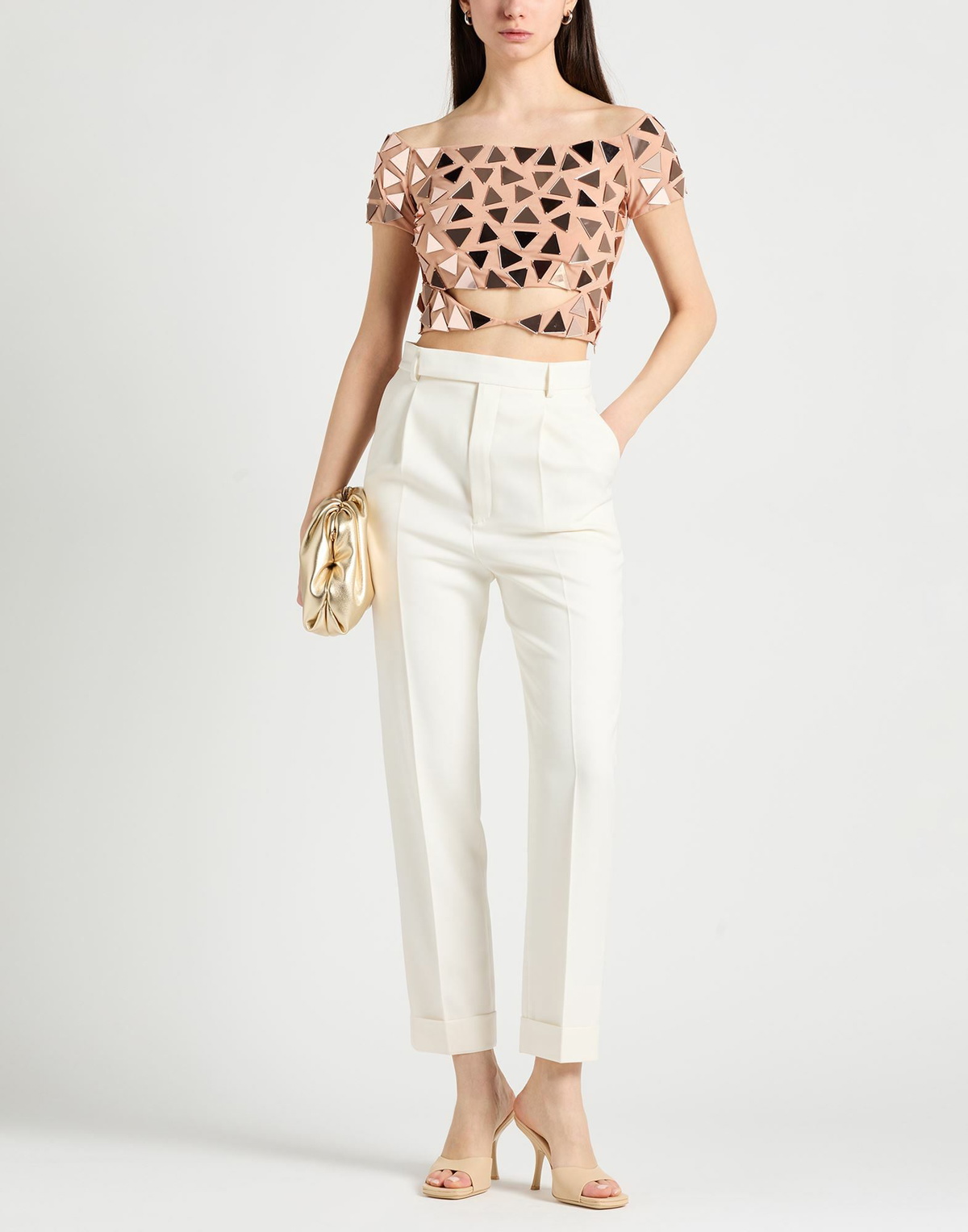 Rochas Womens Top Sand