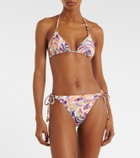 Alexandra Miro Leoni printed triangle bikini top