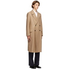 Husbands Beige Wool Double-Breasted Coat