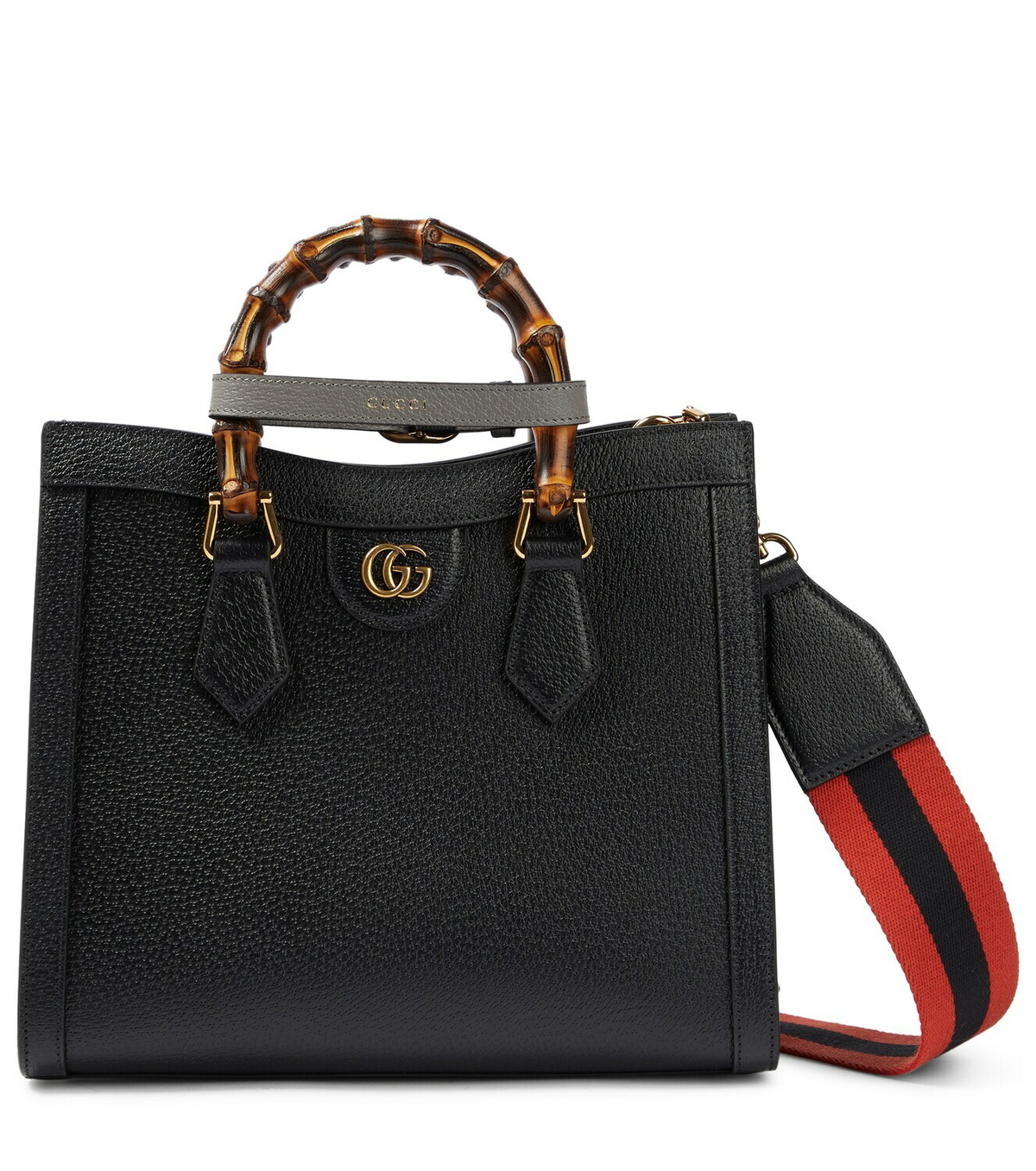 Diana Small Leather Tote Bag - Black