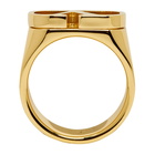 Valentino Gold Valentino Garavani Logo Ring