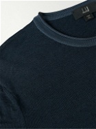 Dunhill - Linen and Mulberry Silk-Blend T-Shirt - Blue