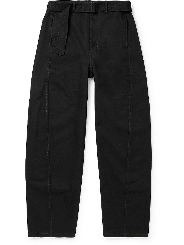 Photo: Lemaire - Twisted Straight-Leg Belted Denim Trousers - Black