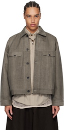 Aviva Jifei Xue Gray Trucker Jacket