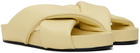 Jil Sander Yellow Oversize Wrapped Sandals