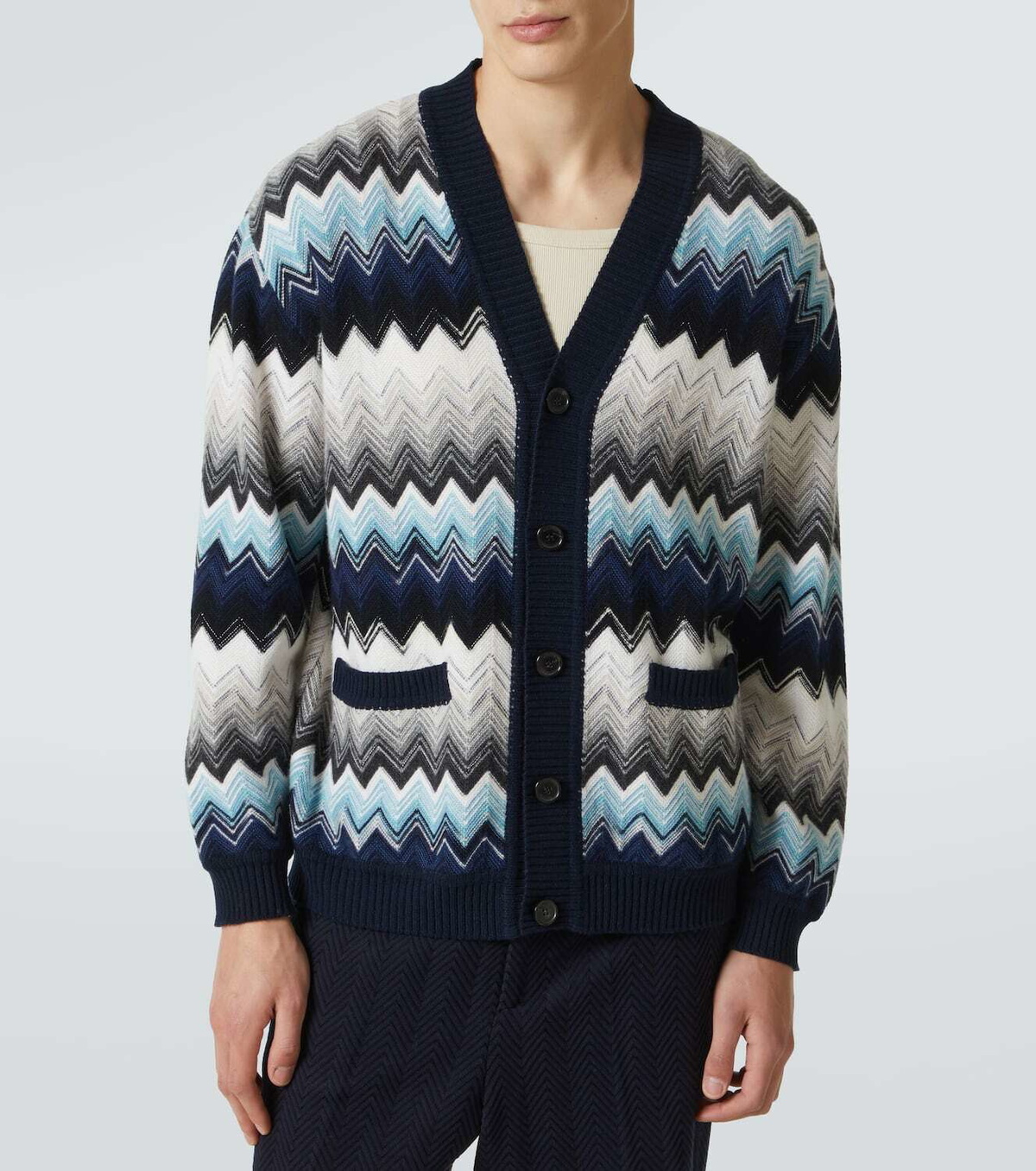 Missoni Zigzag wool and cotton cardigan